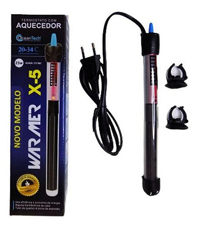 Termostato Aquecedor Warmer X-5 Ocean Tech 25 W P/aquário