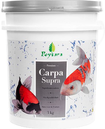 Ração Poytara Carpa Supra 3 Kg Balde