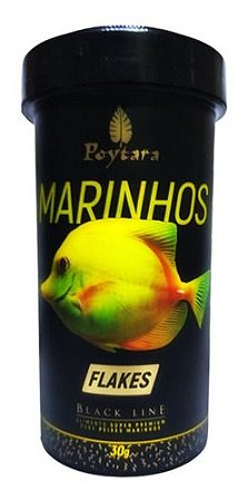 Ração Poytara Marinhos Flakes 30g Black Line
