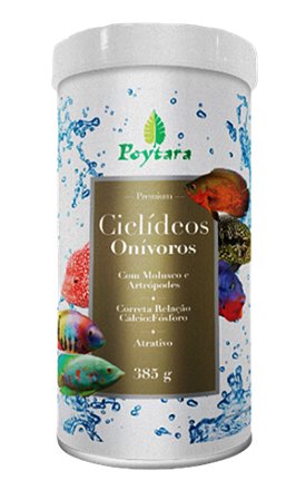 Ração Para Peixes Poytara Ciclídeos Onívoros 385g