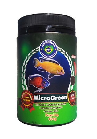Ração Maramar Microgreen 90% Vegetal 454 G Super Premium