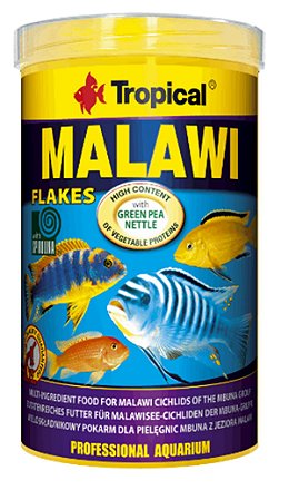 Ração Tropical Malawi Flakes Ciclídios Africanos 50 Gramas
