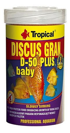 Ração Tropical Discus Gran D-50 Plus Baby 52 Gramas