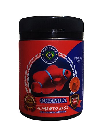Ração Maramar Oceanica Marine Flakes 50 G Peixe Marinhos