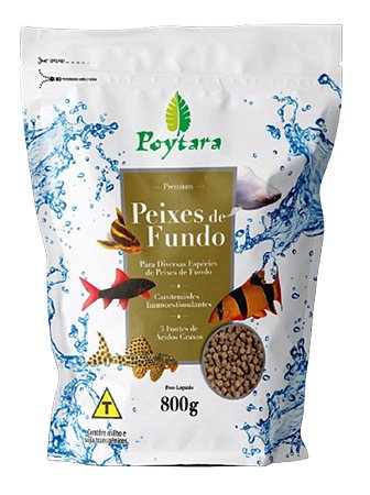 Ração Poytara Para Peixes De Fundo 800 Gramas