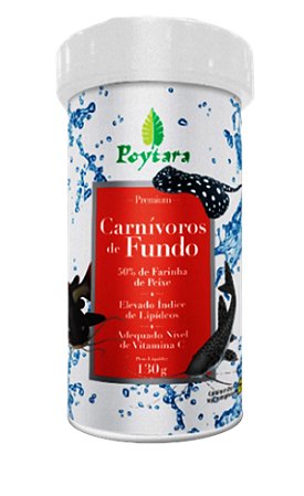 Ração Poytara Carnívoros De Fundo 130 Gramas