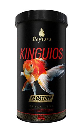 Ração Poytara Black Line Kinguios Floating 400 Gramas Black