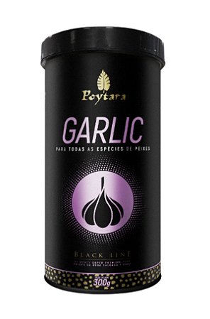 Ração P/Peixes Balck Line Garlic 300 Gramas Poytara