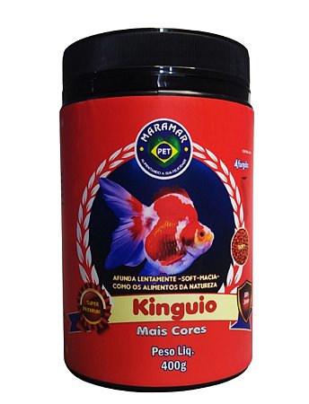 Ração Kinguio Soft Mais Cores 400 Gramas (Bits 3 mm)