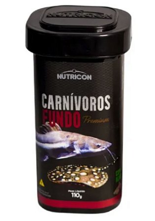 Ração P/Peixes Carnívoros de Fundo c/alho 110 g  Nutricon
