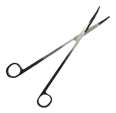 Tesoura Curva Inox P/aquários Plantados 25 Cm Skrw
