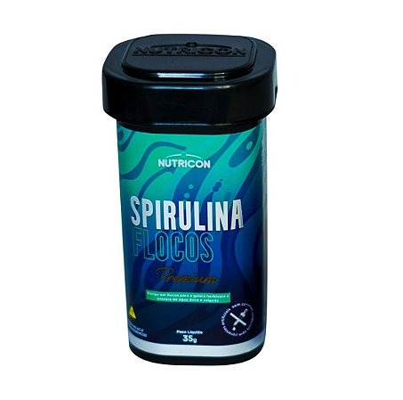 Ração P/Peixes Spirulina Flocos 35 Gramas Nutricon