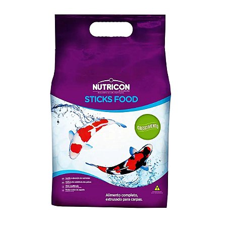 Ração P/Carpas Nutricon Sticks Food Crescimento 2 kg