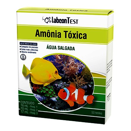 Teste Amônia Tóxica Água Salgada 50 Testes Labcon