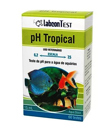 Teste de PH Tropical Labcon 15 ml 60 Teste Água Doce