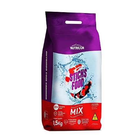 Ração P/Carpas Nutricon Sticks Food Mix Saco 1,5 kg