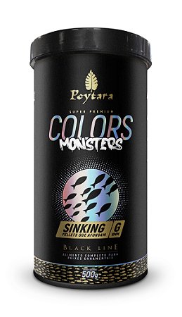 Ração Peixes Fundo Poytara Colors Monsters Sinking G 500 Gr