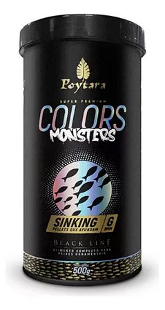 Ração Poytara Monsters Colors Sinking G 500g - Pellets 9mm