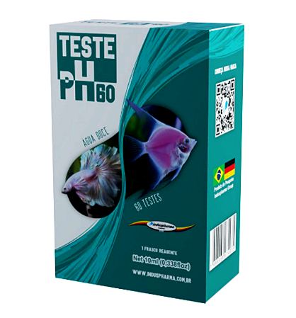 TESTE DE PH ÁGUA DOCE 60 TESTE INDUSPHARMA