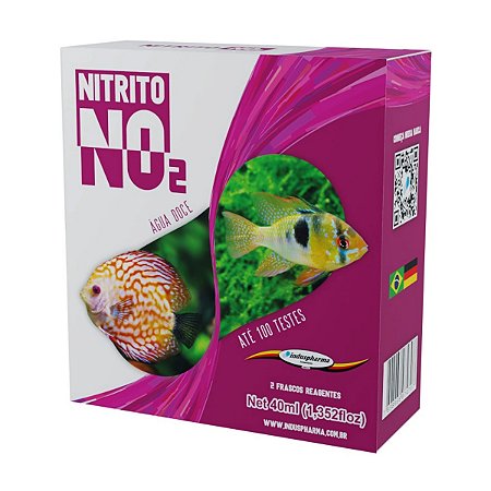 Teste de Nitrito Aquário Água Doce 100 testes Induspharma