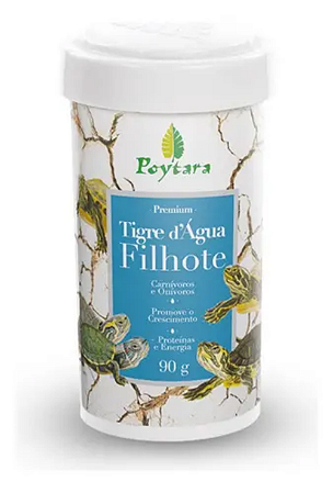 Ração Tartaruga Filhote Poytara Tigre D'água 90g