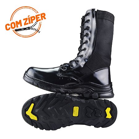 Coturno Militar Atalaia Bravo Com Zíper - Defender Militaria \u0026 Aventura