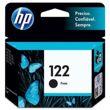 Cartucho de Tinta Original HP 122 Preto CH561HB, uso nas Impressora HP Deskjet 1000 J110a / 2000 J210a / 2050 multifuncional J510a / 3050 J610a. Rendimento até 120 páginas. Cartucho Original com excelente qualidade.