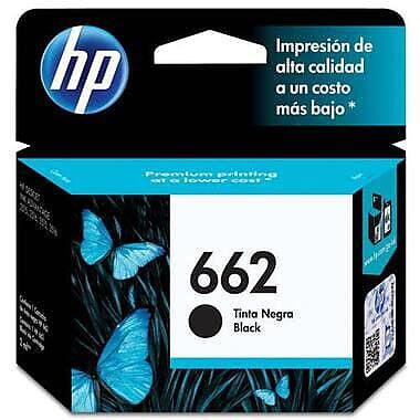 Cartucho de Tinta Original HP 662 Preto CZ103AB, uso nas Multifuncional HP Deskjet Ink Advantage 2516 / Impresssora HP Deskjet Ink Advantage 3516 e-All-in-One. Rendimento até 120 páginas. Cartucho Original com excelente qualidade.