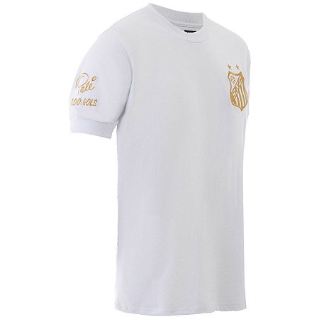 Camisa Athleta do Santos Comemorativa do Rei Pelé - Branca