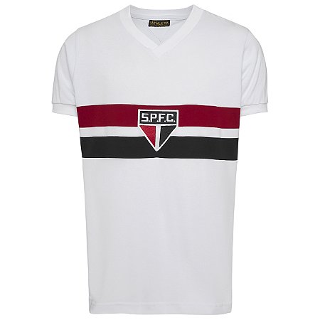 Camisa do São Paulo de 1977 Branca - Retro Ofical Athleta