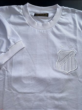 Camisa Athleta do Santos Monocromática All White - Branca