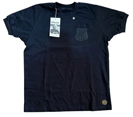 Camisa Athleta do Santos Monocromática All Black - Preta