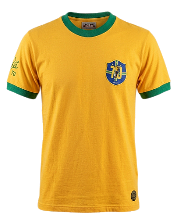 Camisa Athleta Retro Pelé do Brasil de 1970 - Edição Especial