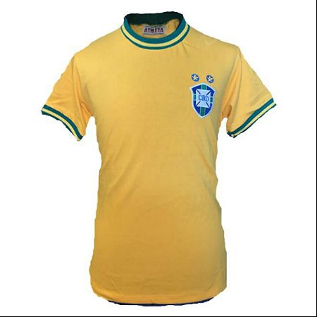 Camiseta Athleta Retrô Amarela Brasil #11 - Tamanho P, Camiseta Masculina  Nunca Usado 21953396