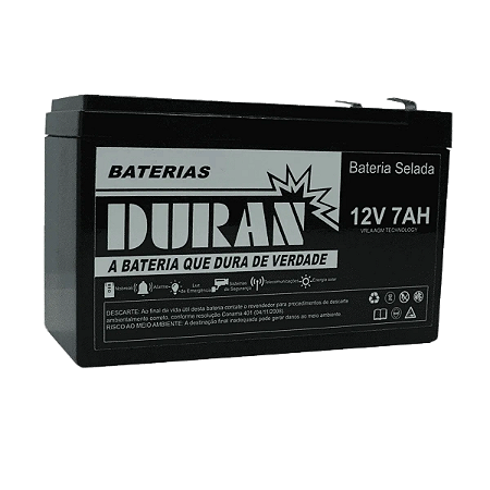 Bateria Duran VRLA AGM - 12v 7,0Ah - ALARME