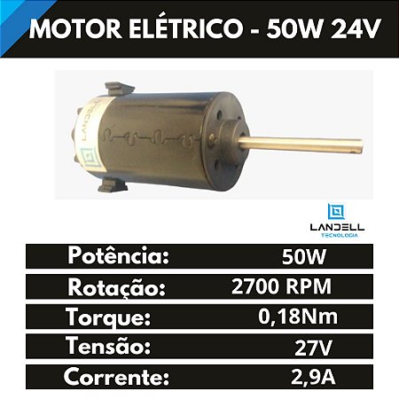 Motor Elétrico DC - 24V - 50W