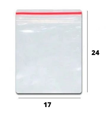 Sacos Plásticos Zip - N8 - 17 x 24