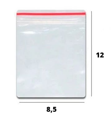 Sacos Plásticos Zip - N4  -  8.5 x 12