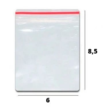 Sacos Plásticos Zip - N2 -  6 x 8.5