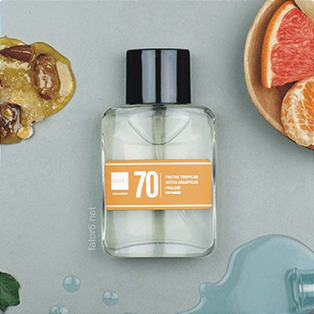 Perfume 70 - Frutas Tropicais, Notas Aquáticas, Praliné