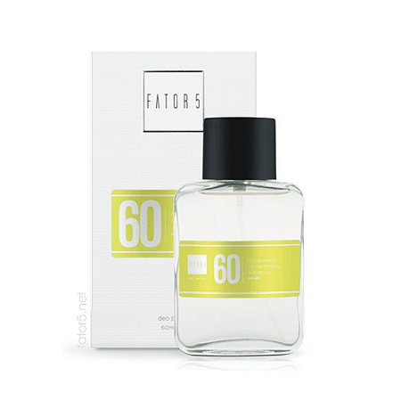 Perfume 60 - Notas Verdes, Frutas Cítricas e Amêndoas - 60ml