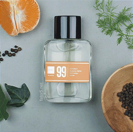 Perfume 99 - Mexerica, Pimenta Preta e Patchouli - 60ml