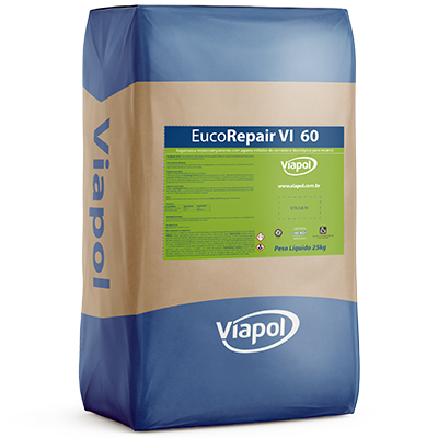 Argamassa de Recuperção Eucorepair VI 60 - 25 KG - Viapol