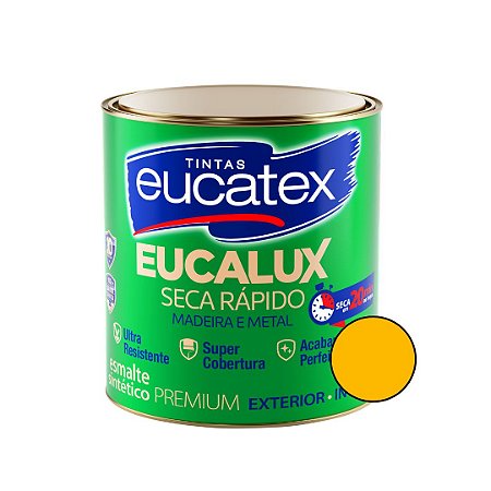 Esmalte Sintético Eucalux Amarelo Brilhante- 900ml - Eucatex