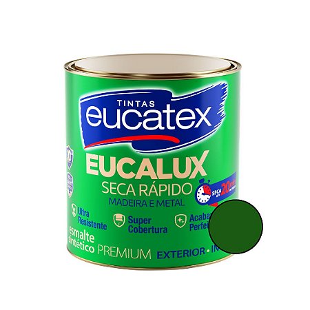 Esmalte Sintético Eucalux Verde Folha Brilhante- 900ml - Eucatex