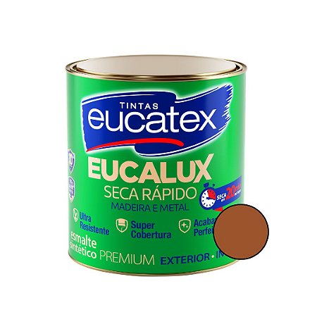 Esmalte Sintético Eucalux Marrom Conhaque Brilhante- 900ml - Eucatex