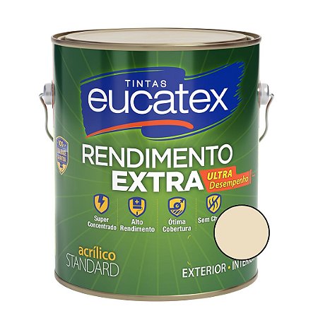 Tinta Acrílica Rendimento Extra - Areia-3,6L-  Eucatex