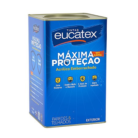 Tinta Emborrachada Máxima Proteção- Branco Fosco -18L- Eucatex