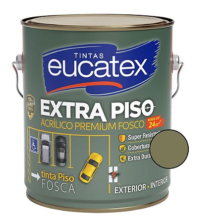 Tinta Acrílica Extra Piso Premium Fosco Concreto 3,6L - Eucatex