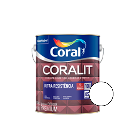 Esmalte Sintético Coralit Ultra Res. Brilhante Branco 900ml - Coral